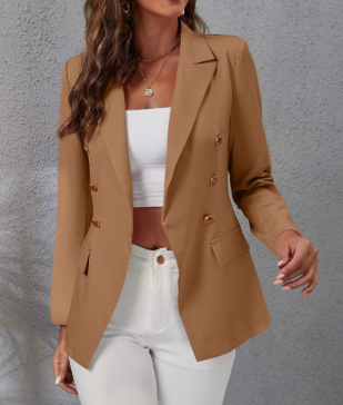 Taillierter Damen-Blazer – Anzugskragen, elegant, geeignet für Business-Casual & Büro