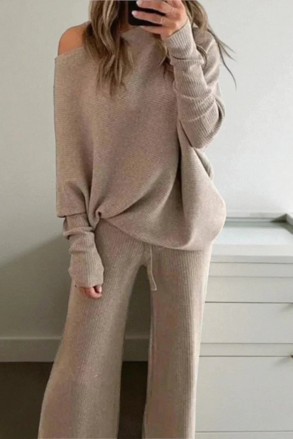 Kuscheliges Strick-Loungewear-Set