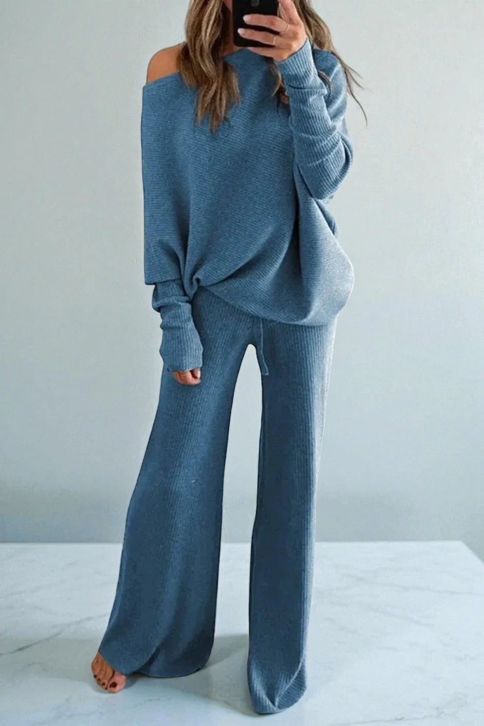 Kuscheliges Strick-Loungewear-Set